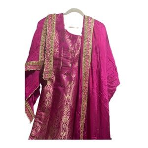 Pure silk salwar suit for party wear